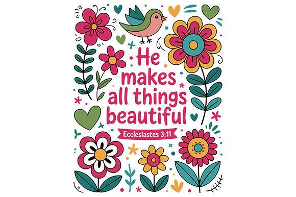 Boho Floral Christian Png: Perfect for T-Shirt Designs and Graphics