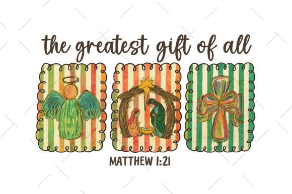 Christian Nativity Scene PNG for Graphics and T-Shirt Designs