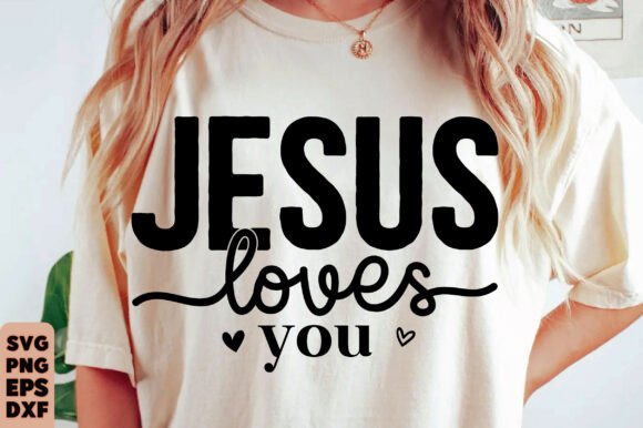 Christian Shirt Design Jesus Loves You: A Versatile Graphics Asset