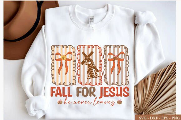 Enhance Your T-Shirt Designs with Fall for Jesus PNG Bow Graphics