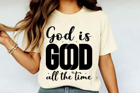 God is Good PNG, Preppy Christian Graphics for T-Shirts