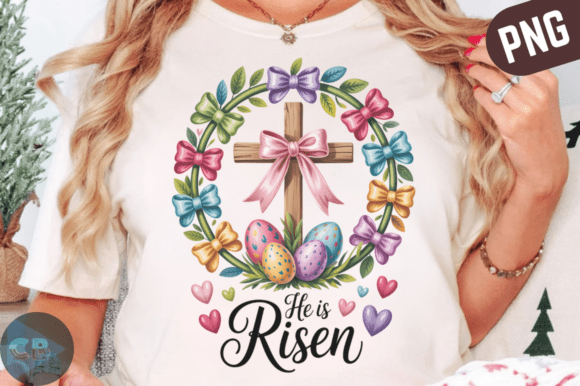 He is Risen Easter Christian Graphics for T-Shirt Designs