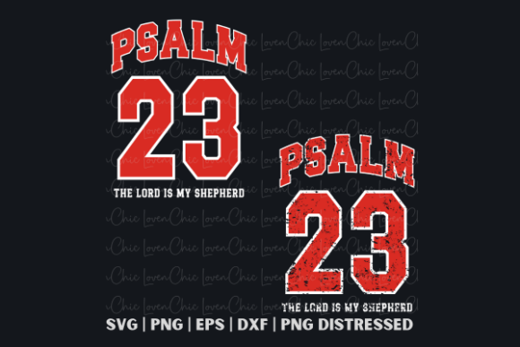 Psalm 23 Graphics for T-Shirt Designs and Branding