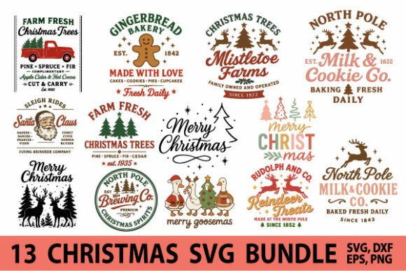 Retro Christmas Sign SVG Bundle, Jesus: A Versatile Graphics and T-Shirt Designs Asset