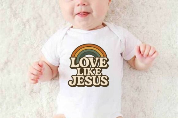 Retro Love Like Jesus: A Versatile T-Shirt Design for Crafters