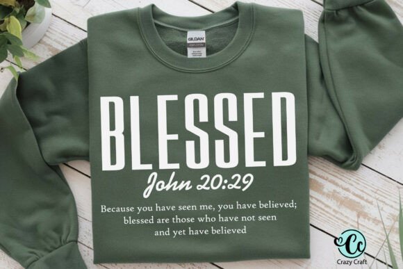 Review: Blessed Svg Png, John 20 29 for T-Shirt Designs and Graphics