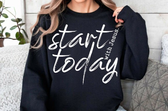 Start Today with Jesus Svg: Perfect for T-Shirt Designs and Graphics