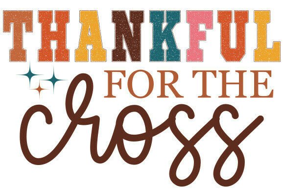 Thankful Cross SVG Cut File, Christian: A Versatile T-Shirt Design Graphic